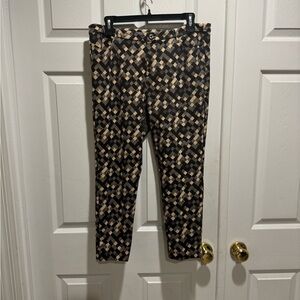 Soft Surroundings Black and Tan Cropped Pants